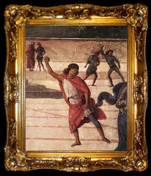 framed  PERUGINO, Pietro Christ Handing the Keys to St. Peter (detail) af, ta009-2
